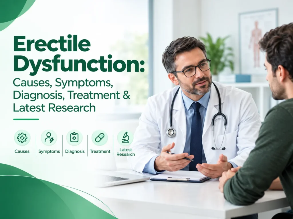 Erectile Dysfunction: Causes, Symptoms, Diagnosis, Treatment and Latest Research